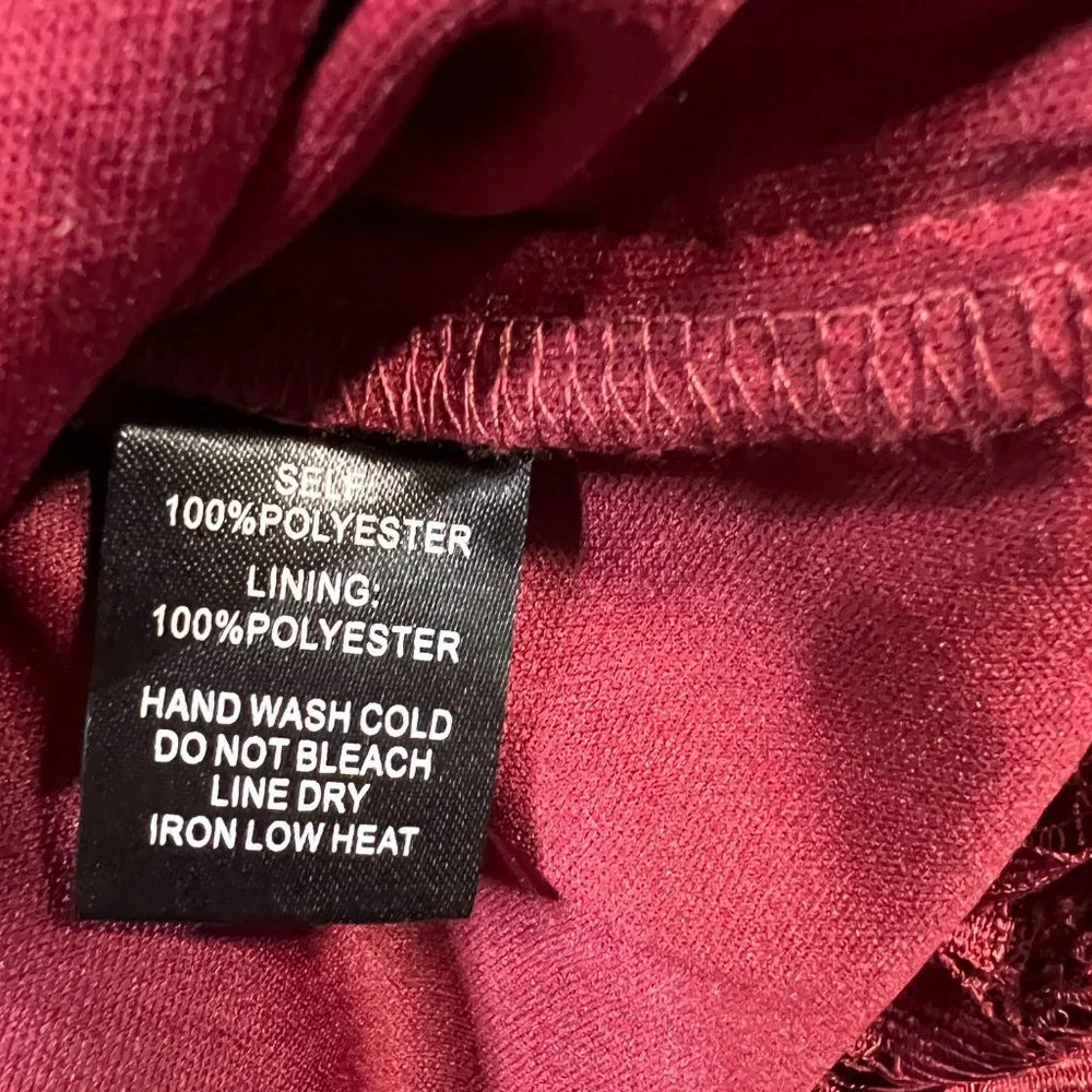 NWT 📌Lulus Stay Stunning "Wow the Crowd" Burgundy Lace Strapless Dress! - Picture 15 of 16